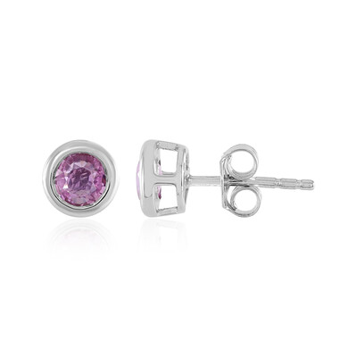 Orecchini in oro con Zaffiro Rosa
