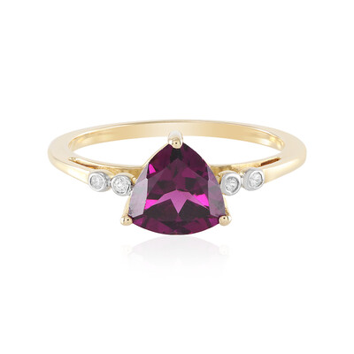 Anello in oro con Granato Magenta