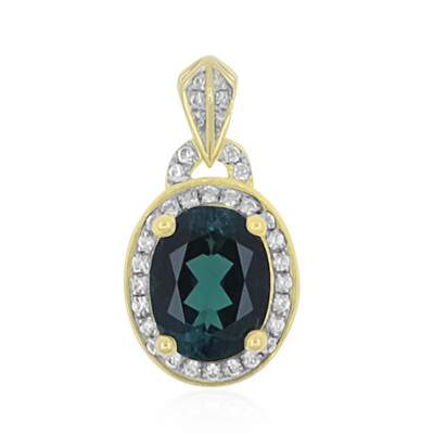 Ciondolo in oro con Indicolite Brasiliana