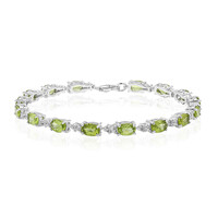 Bracciale in argento con Peridoto della Birmania