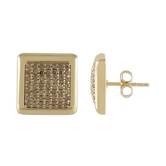 Orecchini in oro con Diamante Champagne I2 (de Melo)