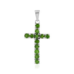Ciondolo in argento con Diopside Russo