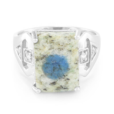 Anello in argento con Azzurrite del K2