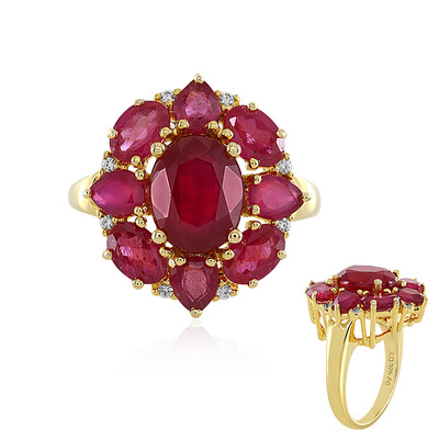 Anello in argento con Rubino del Madagascar