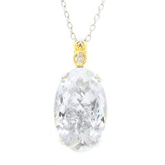 Collana in argento con Quarzo Bianco (Gems en Vogue)