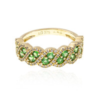 Anello in oro con Tsavorite dalla Tanzania AAA (de Melo)