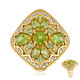 Anello in argento con Peridoto della Birmania
