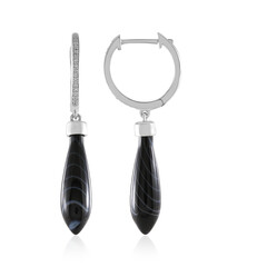Orecchini in argento con Agata Nera