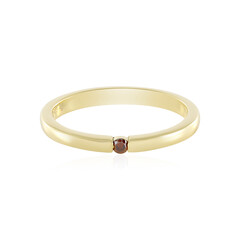 Anello in argento con Diamante Rosso I2
