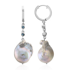 Orecchini in argento con Perla d'Acqua Dolce Argentata (TPC)
