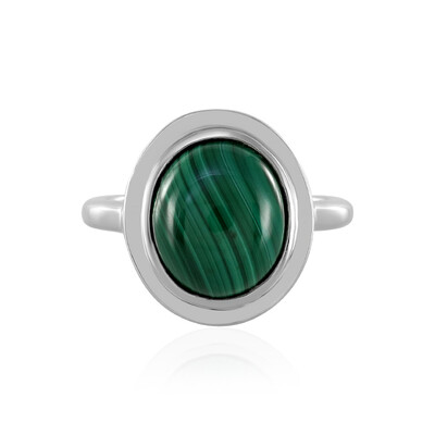 Anello in argento con Malachite (MONOSONO COLLECTION)