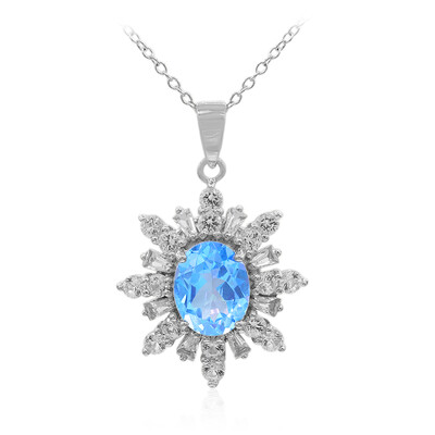 Collana in argento con Topazio Blu Indaco