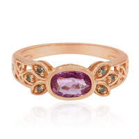 Anello in oro con Zaffiro Rosa