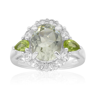 Anello in argento con Ametista Verde