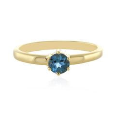 Anello in argento con Topazio Blu Londra