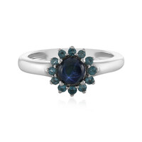 Anello in argento con Zaffiro Stellato Blu