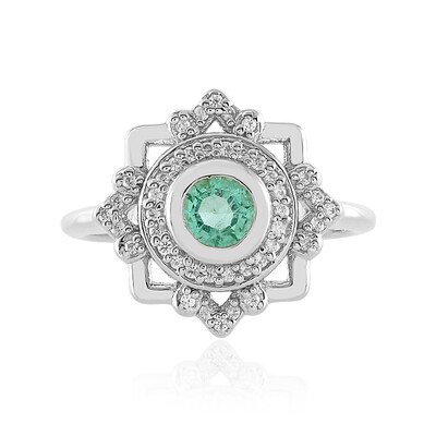 Anello in argento con Smeraldo Colombiano