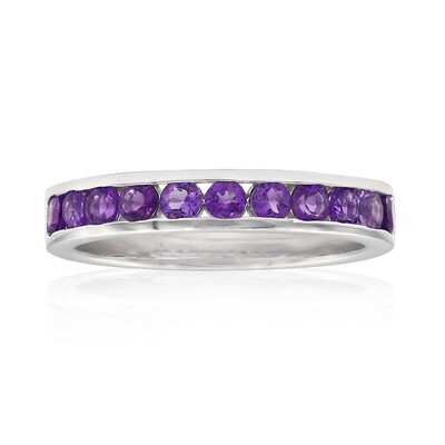 Anello in argento con Ametista Zambiana