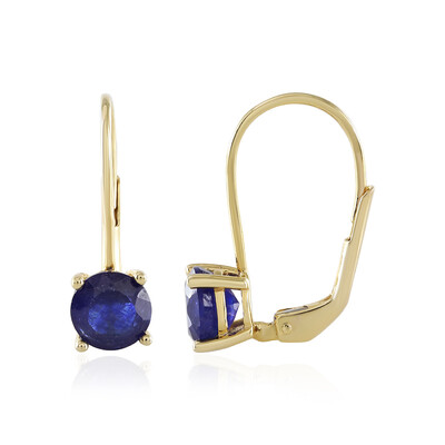 Orecchini in argento con Zaffiro Blu del Madagascar
