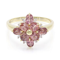 Anello in oro con Zaffiro Padparadscha (non riscaldato) (AMAYANI)