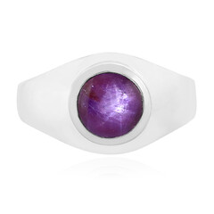 Anello in argento con Rubino Stellato Channapatna