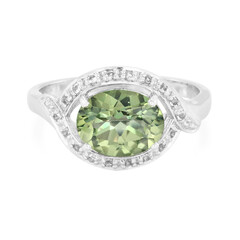 Anello in argento con Topazio Kiwi