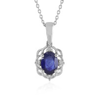 Collana in argento con Zaffiro Blu del Madagascar