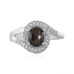 Anello in argento con Zaffiro Stellato Nero