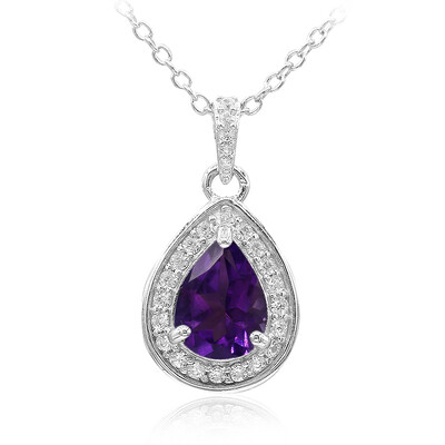 Collana in argento con Ametista Zambiana