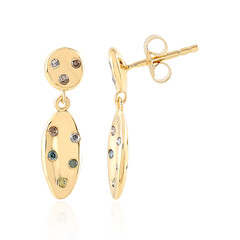 Orecchini in argento con Diamante Giallo I2