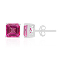 Orecchini in argento con Topazio Rosa