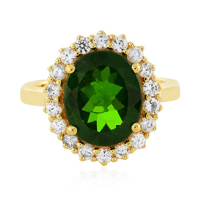 Anello in argento con Diopside Russo