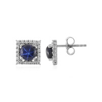 Orecchini in argento con Zaffiro Stellato Blu