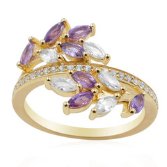 Anello in argento con Zaffiro Ceylon Porpora (non riscaldato)