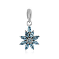 Ciondolo in argento con Topazio Blu Svizzero