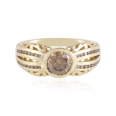 Anello in oro con Diamante Champagne I2 (Ornaments by de Melo)