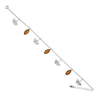 Bracciale in argento con Ambra Baltica