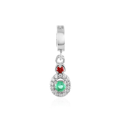 Ciondolo in argento con Smeraldo Russo