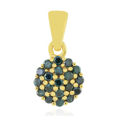 Ciondolo in argento con Diamante Blu I3
