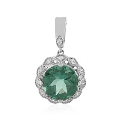 Ciondolo in argento con Fluorite Petrolio del Belgio