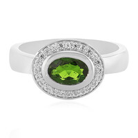 Anello in argento con Diopside Russo