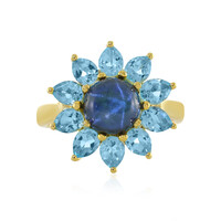 Anello in argento con Zaffiro Stellato Blu