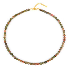 Collana in argento con Unakite