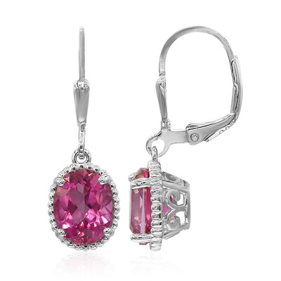 Orecchini in argento con Topazio Mistico Flamingo