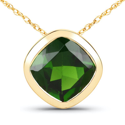Collana in oro con Diopside Russo