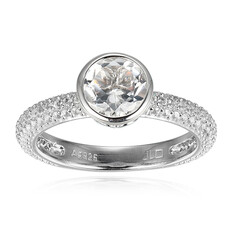 Anello in argento con Topazio Bianco(Adela Silber)