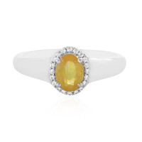 Anello in argento con Zaffiro Giallo del Madagascar