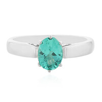 Anello in argento con Apatite Verde Neon