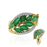 Anello in argento con Smeraldo d'India