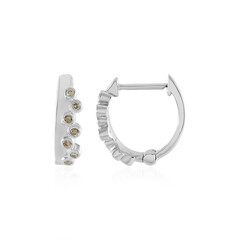 Orecchini in argento con Diamante Champagne SI2